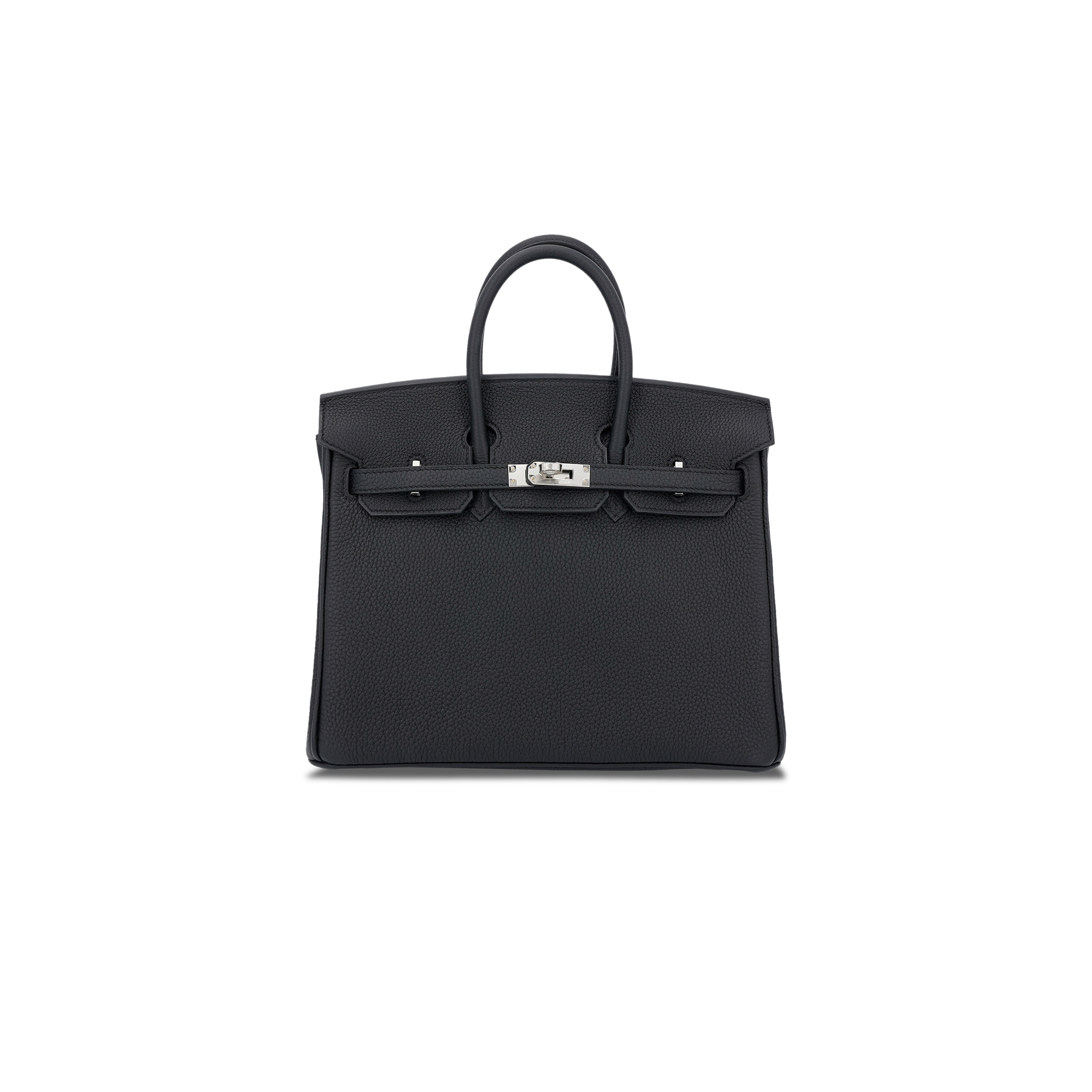 HERMES MASTER BIRKIN 25 NOIR BLACK TOGO CALFSKIN SILVER BUCKLE BAG 10089040 (25*20*13cm)